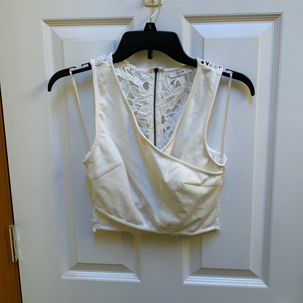 White zip up top